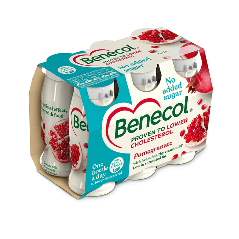 Benecol cholesterol lowering yogurt drink pomegranate
