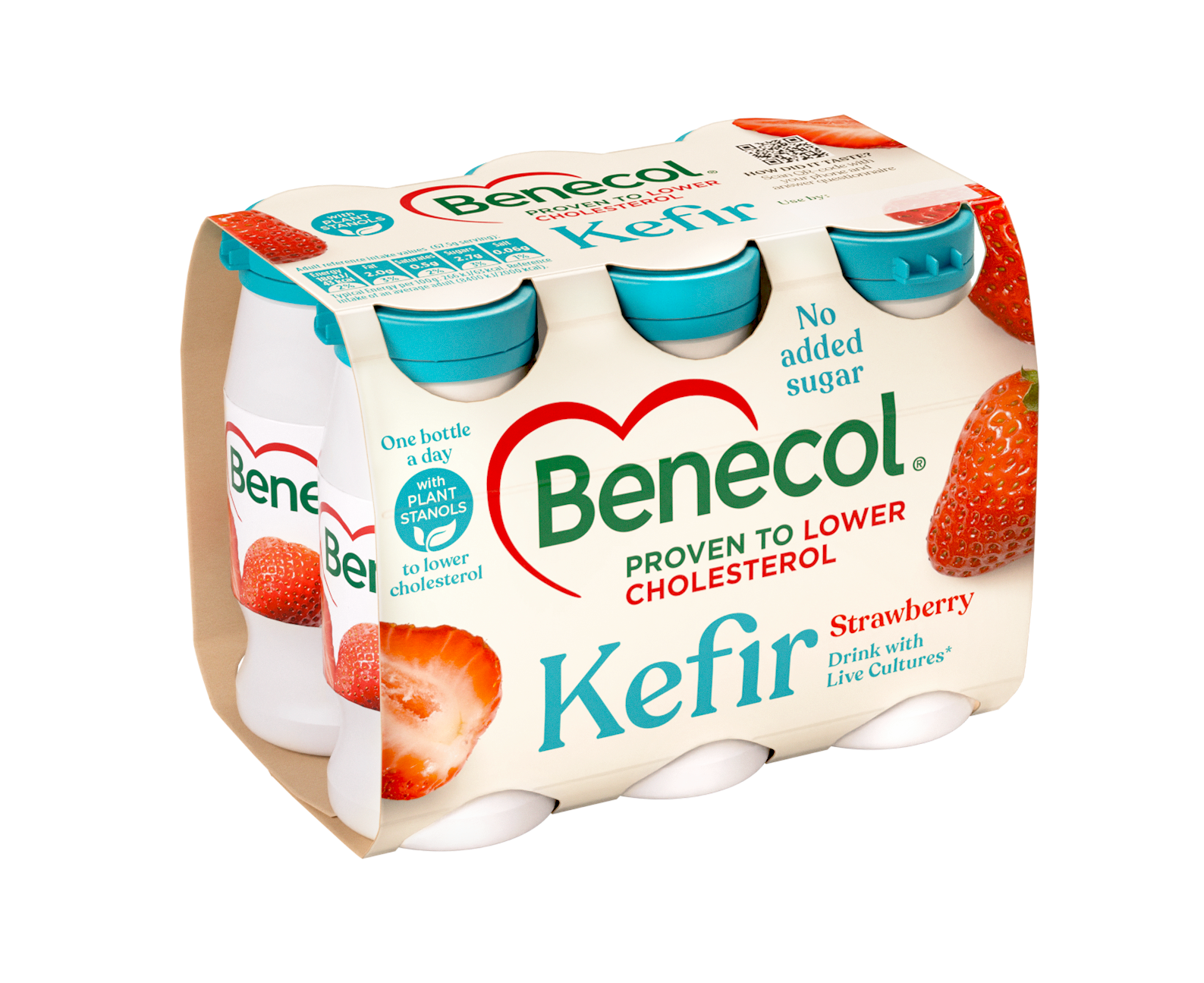 Cholesterol reducing drinks Raspberry Yogurt Drink Benecol