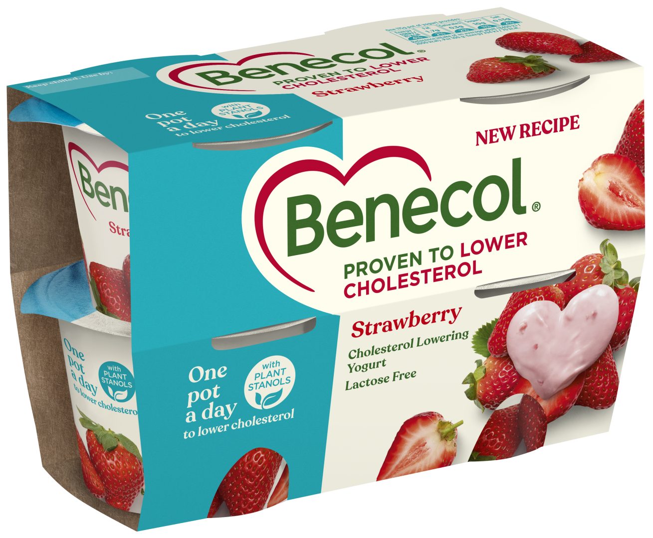 Cholesterol lowering yogurt Peach Benecol UK