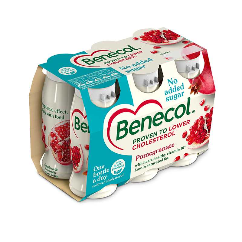 Benecol yogurt drinks Pomegranate Benecol UK