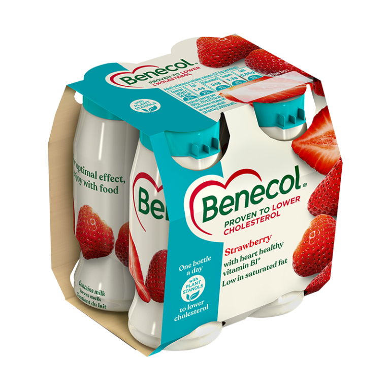 benecol strawberry cholesterol lowering yoghurt drink